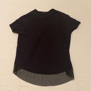 Black Mesh Open Back Lululemon Top